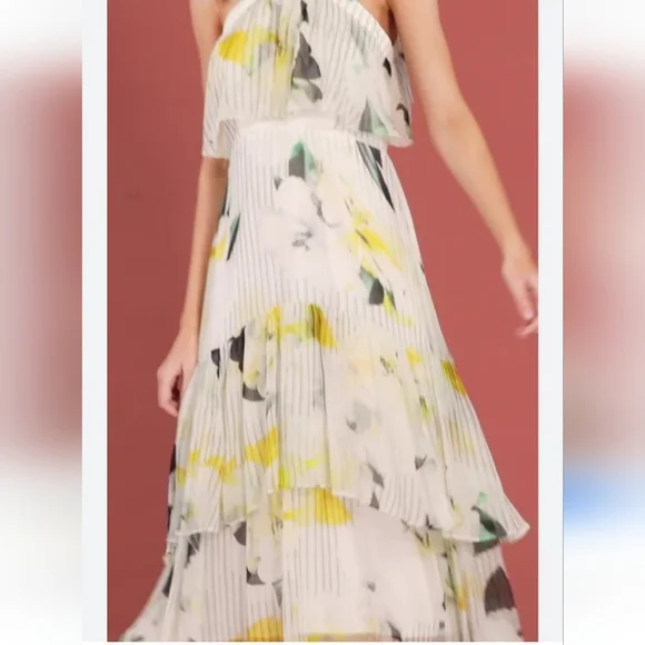 NWOT! Anthropologie Garden Party Floral White Dress - Picture 2 of 14